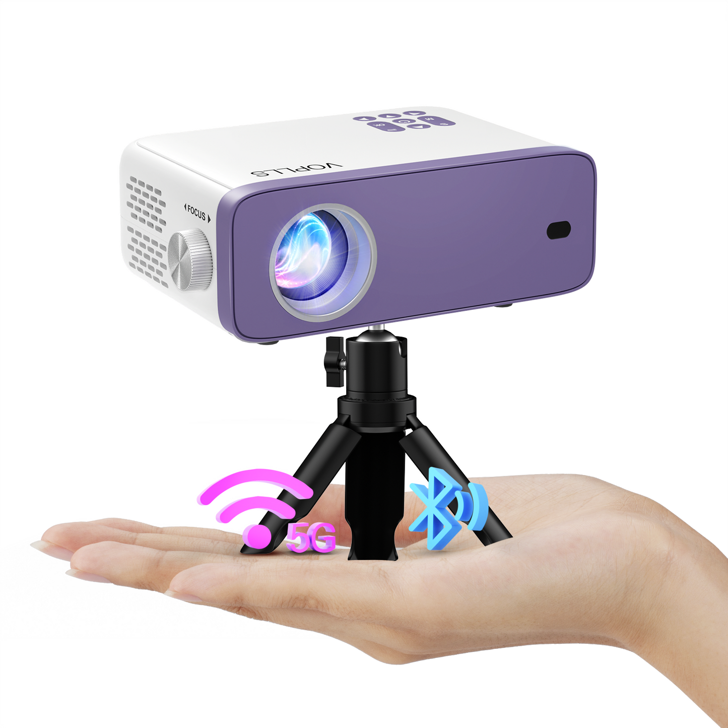 Mini Projector, VOPLLS WiFi Bluetooth 1080P Full HD 9500L Video